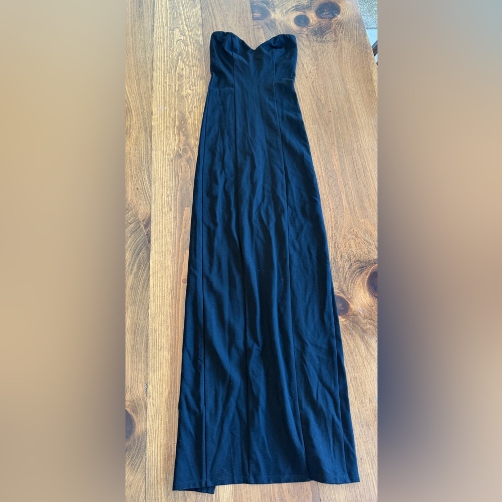 NBD black staples Maxi Dress XS back slit perfect condition smoke pet free home